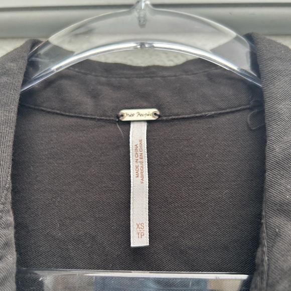 Free People Top XS Western Boho Button Front Red/black Welcome To The Jungle Top - Picture 4 of 12